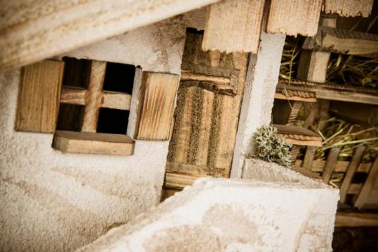 Preview: Weihnachtskrippe (W3) Krippenstall groß